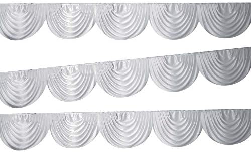 Trimming Shop Curtain Swag Red Ice Silk Detachable Swag For Curtains 3 Metres Backdrop Swag for Curtain, Table Skirt, Window Party Backdrop for Wedding Events Photography Backdrop Baby Shower Décor