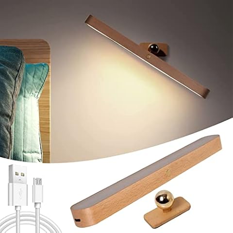 Luz Armario LED Pilas Lámparas de Pared USB Recargable con Interruptor Control Táctil Cover