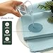 Ramanta Home Cloth Napkins Set of 4 - Soft & Durable Frayed Dinner Napkin for Easter Wedding Birthday Party Baby Shower | Heavy Weight Fabric Table Linen for Everyday Use, 18x18 Inch - Light Blue
