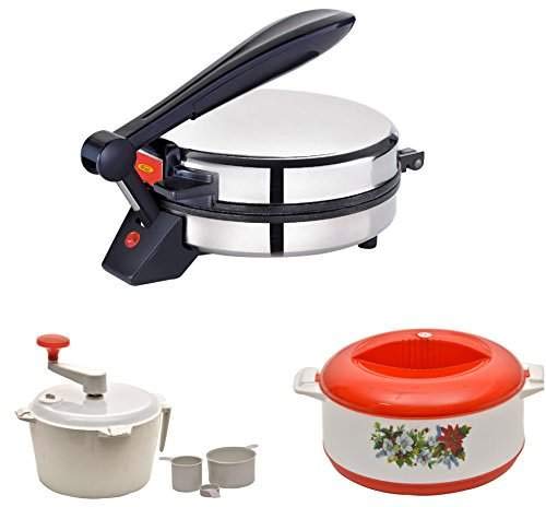 Gi-Shop ® Multicolor Roti and Khakra Maker + Atta Maker with Free Casserole SK-92
