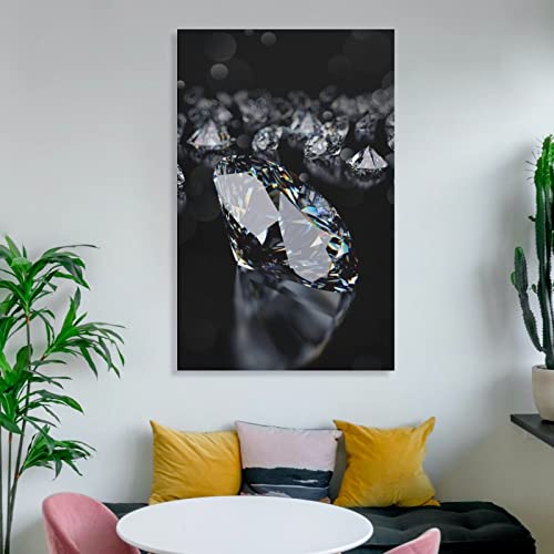 ESyem Posters Diamond Art Poster Modern Jewelry Poster Room Aesthetics Poster (3) Canvas Art Poster And Wall Art Picture Print Modern Family Bedroom Decor 12x18inch(30x45cm) Unframe-style