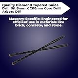 Dapetz ® Diamond Tapered Guide Drill Bit 8mm X 200mm Core Drill Arbors - Image 2