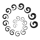 Glupez 9 paia di dilatatori per orecchio in acrilico da 14 G-00 G, kit di dilatatori per orecchio a forma di lumaca a spirale a forma di mezzaluna a ferro di cavallo, dilatatori per orecchio, gioielli