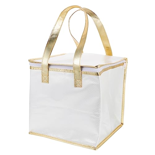 Ciieeo Insulated Pizza Bag Food Storage Bag Handle for Lunch Cooler Cake Seafood Drinks Snacks Large Capacity