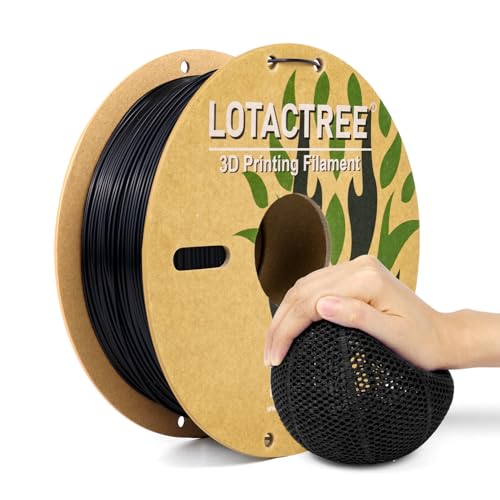 LOTACTREE TPU Filament 1.75mm 1kg (2.2lb) Black, 95A High Flexible 3D Printer Filament TPU Roll, Dimensional Accuracy +/