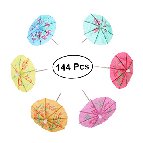 Tofficu 144 Pçs Guarda-Chuvas De Praia Para Pipetas De Areia Para Cupcakes Desechables Para Bebidas