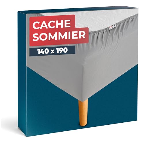 Wrappybag Cache-Sommier 90 x 200 cm – Rénovez et Modernisez Votre Ancien Sommier – Cache sommier Noir - 6 Tailles Disponibles