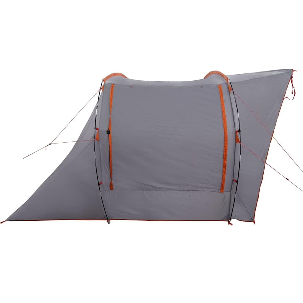 Tenda per auto impermeabile grigio e arancione, tenda pieghevole in poliestere con rivestimento in PU, impermeabile e antivento, con aste robuste, picchetti in metallo e tiranti