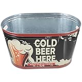 Cabilock Metall Eiskübel Oval Großer Eiswürfeleimer mit Glatten Kanten Kratzfest für Bar...