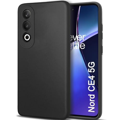 Image of TheGiftKart Sleek Back Cover Case for OnePlus Nord CE 4 5G | Slim Fit Protective Design | Ultra Matte Finish | Camera Protection Bump | Soft Back Cover Case for OnePlus Nord CE4 5G (Silicone, Black)