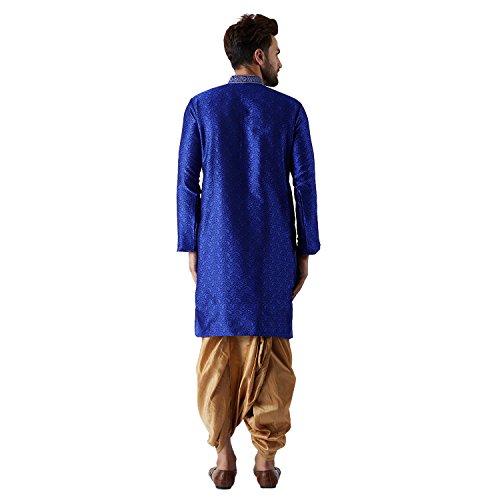 Image of SOJANYA Men's Silk Blend Solid (Since 1958, Kurta & Dhoti Set