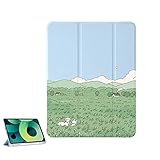 Kawii Sheep Case for ipad Mini 6 8.3' 2021 for Girl Child,Design Animal Case for ipad Mini 6th Gen 2021 Shockproof Case with Soft TPU Back Cover,[Auto Wake/Sleep + Pencil Holder],Blue