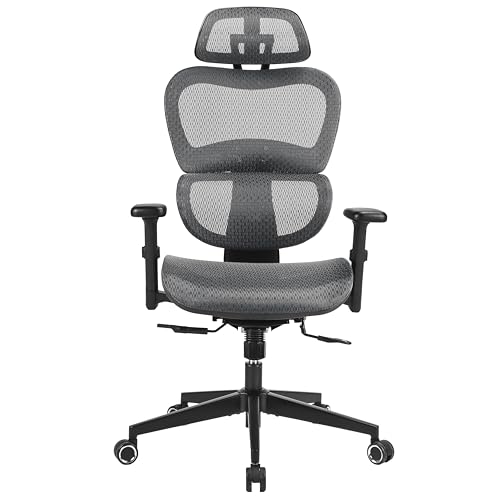 Cadeira Office DT3 Alera+, ergonomica em Mesh Vidartex™, apoio de cabeça 2D, braços 3D, apoio lombar