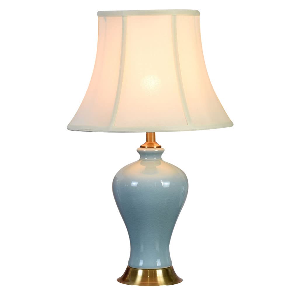 asdchZen 21.7In American Farmhouse Ceramic Table Lamps Bedside Desk Nightstand Lamp For Bedroom Living Room Office College Bookcase
