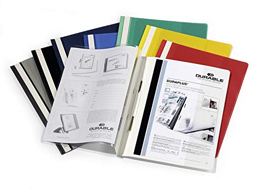 Protège-document DURAPLUS A4+ chemise présentation rouge couverture transparente DURABLE 257903