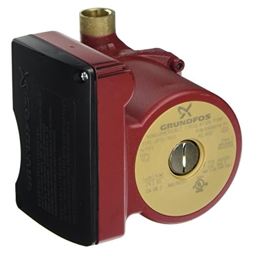 Grundfos UP15-18B5 (59896114) Pump, 1/2" Sweat End Open System Circulator, 1/25 HP 115V-Bronze, 12" x 12" x 12", Red