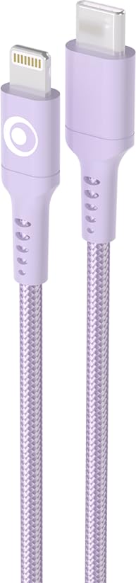 Câble tressé USB C/Lightning 3A violet Bigben, une conception durable