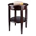 Winsome Concord Round End Table with Drawer and Shelf, for Living Room, Bedroom, Walnut