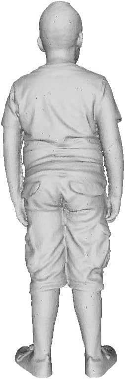 Printle C Kid 131-Short-haired Boy Standing Facing Forward with Both Hands Hanging from the Pockets of his Knee-Length Shorts Figure for Dioramas and Model Train Sets Choose Your Scale