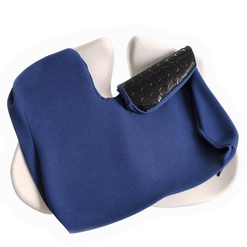 Image of Extra Large Seat Cushion for Sciatica & Tailbone Pain - Pressure Relief Coccyx Cushion for Office Chair, Car Seat, Wheelchair, and Long Sitting - Sciatica Pain Relief Pillow-Cushion Covers Set