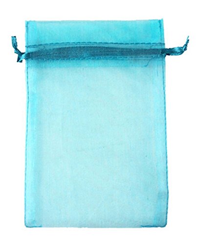 100 türkis Organza Kordelzug Beutel Schmuck Party Hochzeit Favor Geschenk Taschen 10,2 x 12,7 cm Cover