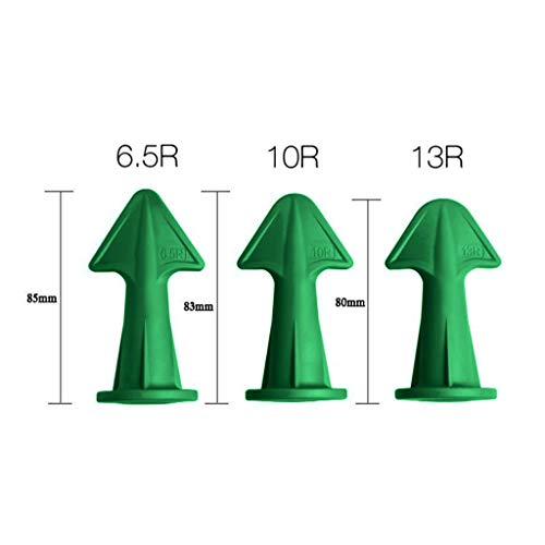 Caulk Nozzle Applicator, 3Pcs Silicone Caulking Tools Sealant Nozzle,Caulking Epoxy Piston Nozzle Accessories, Silicone Sealant Finishing Tool Grout Scraper for Tile or Brick Joints (Green)