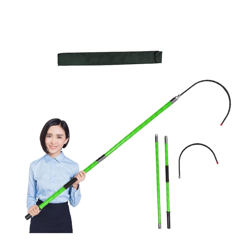 MSHGSKU Fiberglass High Voltage Insulated Rescue Hook with Canvas Bag, 3.0m/9.8ft Anti-Electrocution Hotstick for Electricians, Safety Equipment for Electrical Emergencies