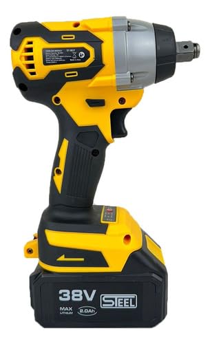 Parafusadeira Chave De Impacto Com Luz Led A Bateria Litio 38V 1/2 Polegada Torque 620Nm Motor Sem E