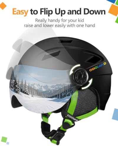 Odoland Kids Visor Ski Helmet