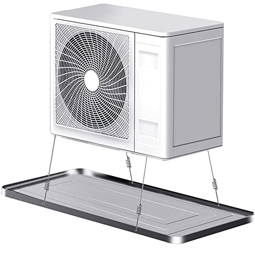 Bandeja de goteo para aire acondicionado, bandeja de condensado universal con tubos de drenaje, sistema de recogida y liberación de agua, compatible con unidades de aire acondicionado