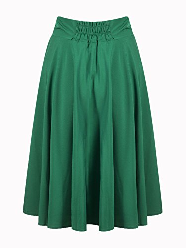 CHOiES record your inspired fashion Women's Pink/BlackBlue/White Solid High Waist Trumpet Midi Skirt (10 Colors)2