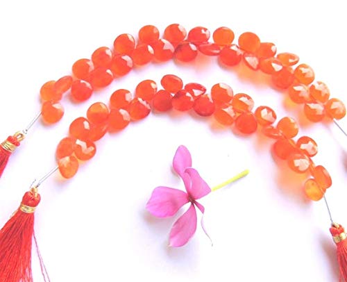 Carnelian Heart Faceted en fil de 6 pouces pour fabriquer un cadeau unique