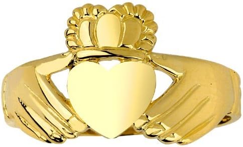 Claddagh Rings High Polish 10k Yellow Gold