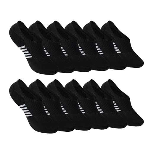 No Show Socks Womens Cushioned Low Cut Invisible Footies, 6 Pairs Running Athletic Gym Ankle Women Socks