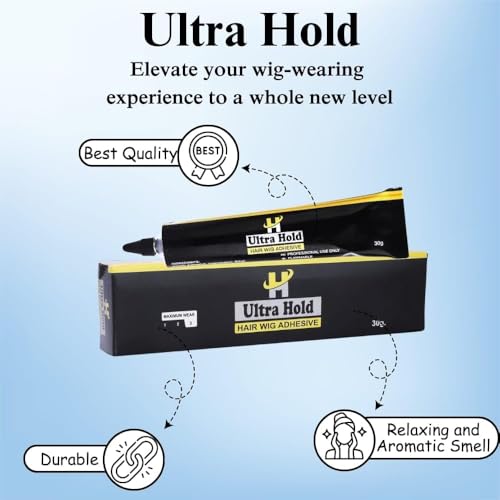 Image of Ultra Hold Adhesive Glue Tube for Hair Patch & Wig Pack of 2 (60 gm) | Strong Waterproof Hair Patch Glue for Men & Women | Long Lasting Hold 3-5 Weeks | Skin Friendly Hair Extension Glue