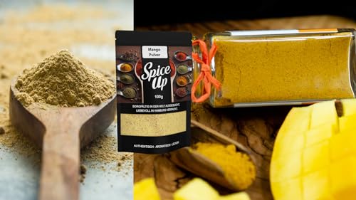 Spice Up Mangopulver 100g – Amchur Powder 100g – 100% naturreines Mangogewürz – Fruchtig-säuerlich & fein gemahlen – Für Currys, Chutneys, Dals & Streetfood – Vegan & ohne Zusatzstoffe
