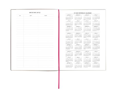 Paperthinks Fuchsia Extra Large 2014 Recycled Leather Weekly Planner, 7 X 9 Inches #TOP4