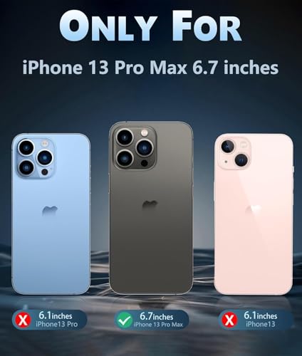 Image of JGD PRODUCTS for iPhone 13 Pro Max Case: Clear Magnetic Slim Fit Case Compatible with Magsafe Rugged Protective Transparent Cover (Black Magnetic)