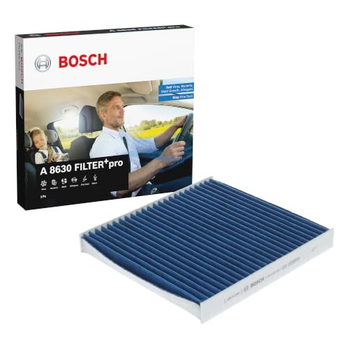 Image of Bosch A8630 FILTER+pro Cabin Filter, High Efficiency Replacement Filter - Works Effectively Against Pollen, Fine Dust, Mold and Bacteria - for Cleaner Air Inside the Vehicle