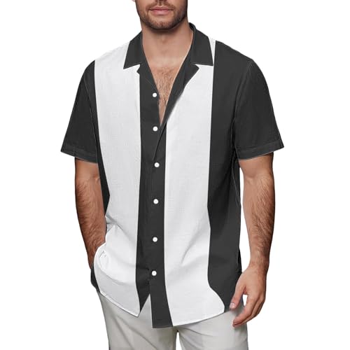 Mens Shirts Casual Stylish Summer Cuban Short Sleeve Button Down Blouse Trendy Tropical Hawaiian Beach Tops Plus Size