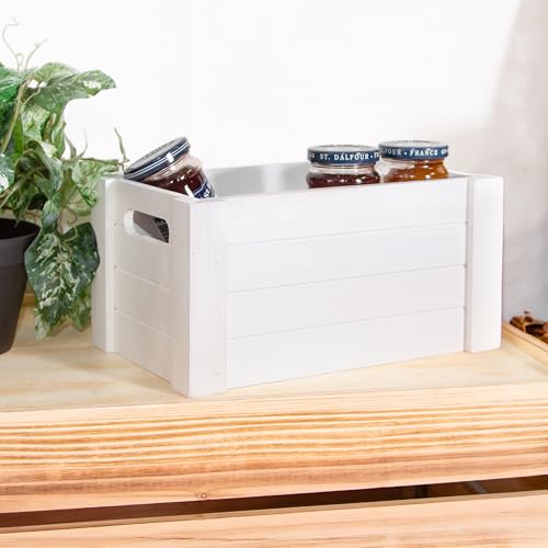 Cajas de madera para almacenamiento debajo de la cama, caja de regalo grande y cesta de juguetes para perros, ideal para Nochebuena y cestas de regalo