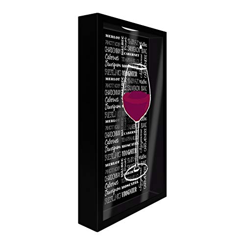 Porta-rolhas De Parede Taça De Vinho Geguton multicor (Preto / Branco / Estampa)