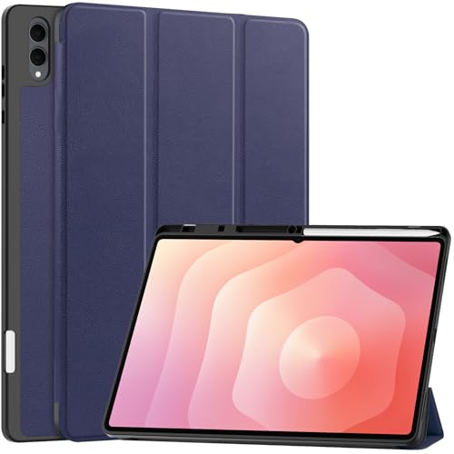 Étui Galaxy Tab S11 Ultra 14.6 avec support intelligent et fente stylet bleu