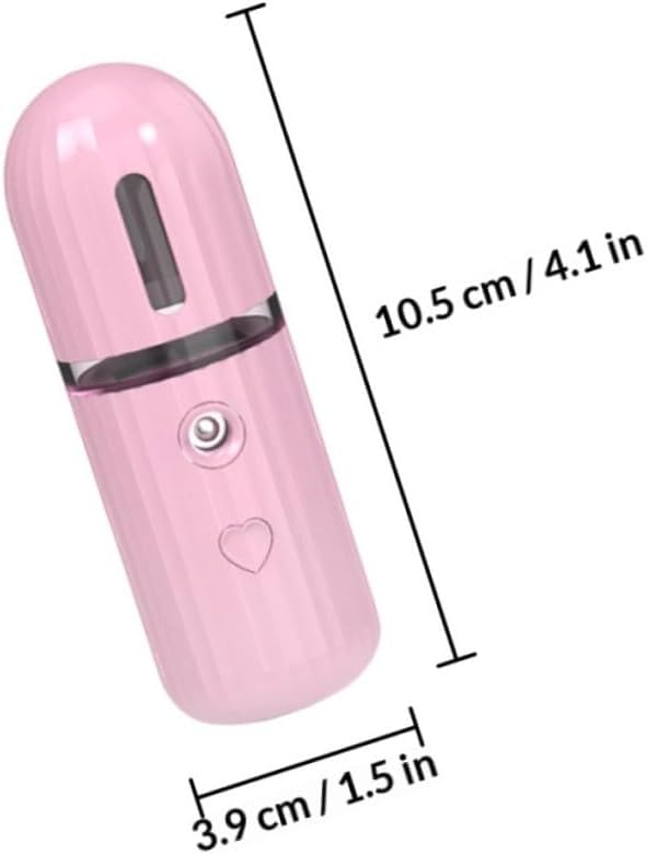 2pcs Portable Facial Mister USB Rechargeable Humidifier Lightweight Mist Sprayer Handy Moisturizing Steamer for Travel and Home Skin Care