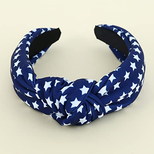 Culheite Knotted Women Headband Star Stripes Fashion Holiday Wide Fabric Knot Headband For Women Girls Gift #TOP3