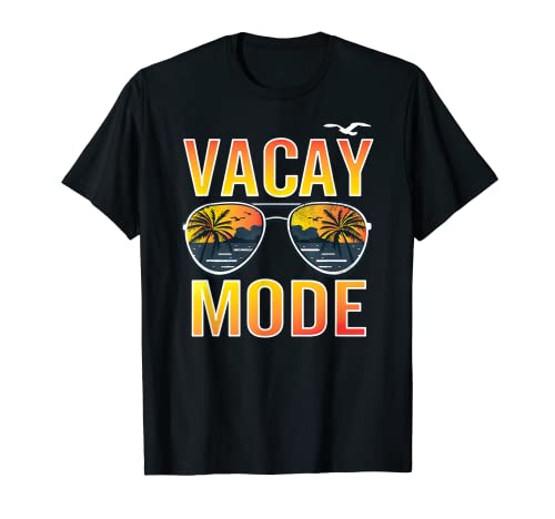 Modo de vacaciones de 2022 Viaje divertido Familia Playa Vacaciones Verano Camiseta