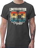 T-Shirt Herren - 40. Geburtstag - Limited Edition 1983 Original Vierzigster - XL - Dunkelgrau - t Shirt Tshirt 40 40ster Shirts männer Mann geburtstagsartikel t-schirt 40er 40sten teschrt - L190