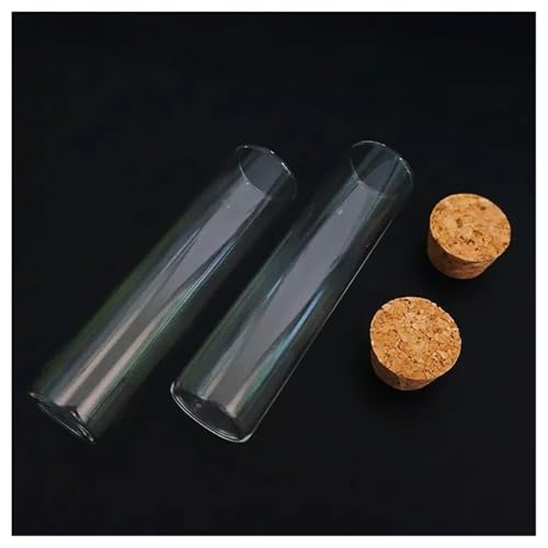 Tubes en verre à fond plat de 25 x 100 mm avec bouchons fournitures sciences