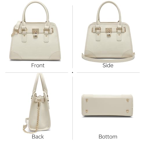 Bolso tipo satchel de mujer estilo cocodrilo en PU miniatura 6