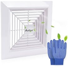 11"x11" Bathroom Exhaust Fan Cover with Spring - Heavy Duty Plastic Ventilation Grille, Easy Install Spring-Loaded Design for Ceiling or Wall Mounted Fans